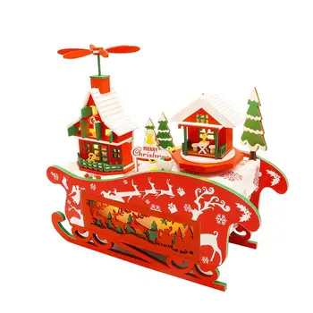 

LEORY Fantasy Christmas Night Gift House DIY Doll Assembly Cottage Piggy Bank with Music LED Light Girlfriend Children Present