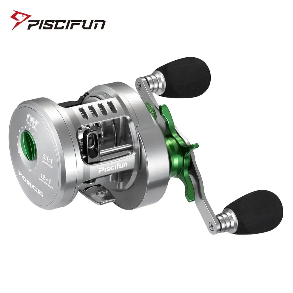 Piscifun Force круглая Катушка Для заброса приманки полностью