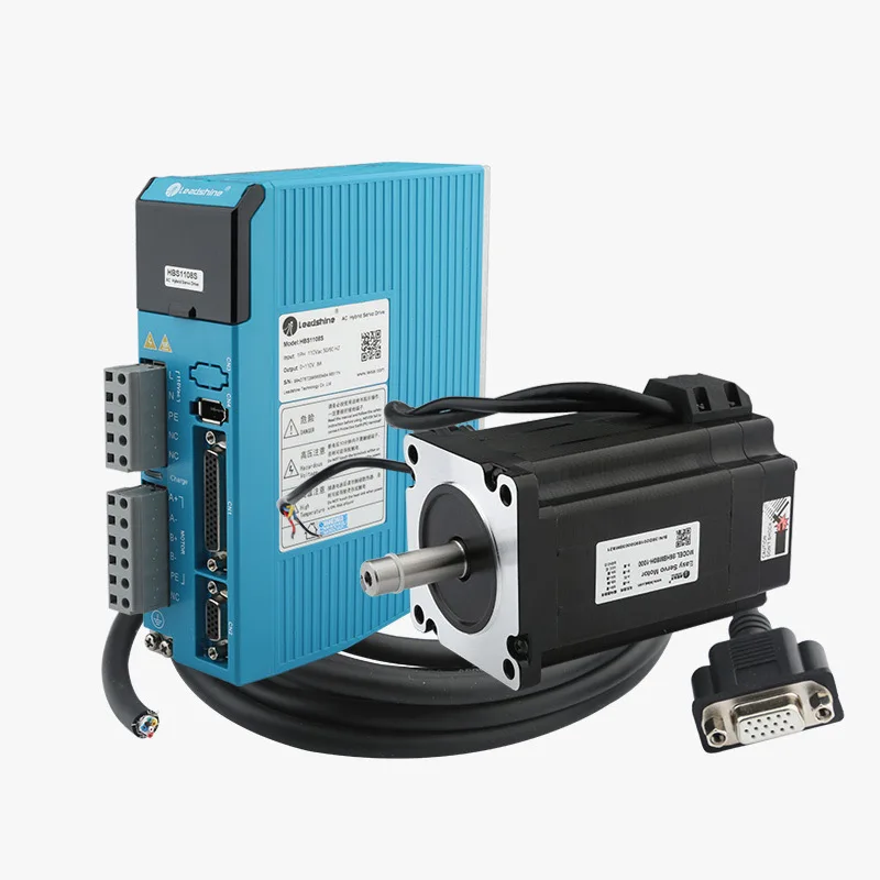 새로운 Leadshine HBS1108S 드라이버 70130VAC 8A AC 하이브리드 서보 드라이브 + Nema 34 폐쇄 루프 스테퍼 모터 8.0Nm CNC 제어 패키지