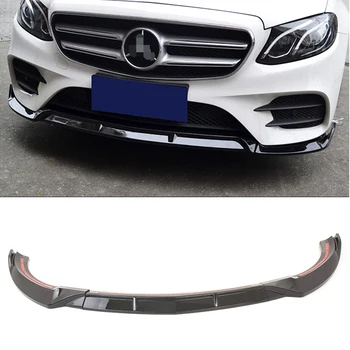 

3PCS Car Front Bumper Lip Deflector Lips For Mercedes Benz E-Class W213 Sport Version 2018-19 Spoiler Guard Body Kit Cover Trim