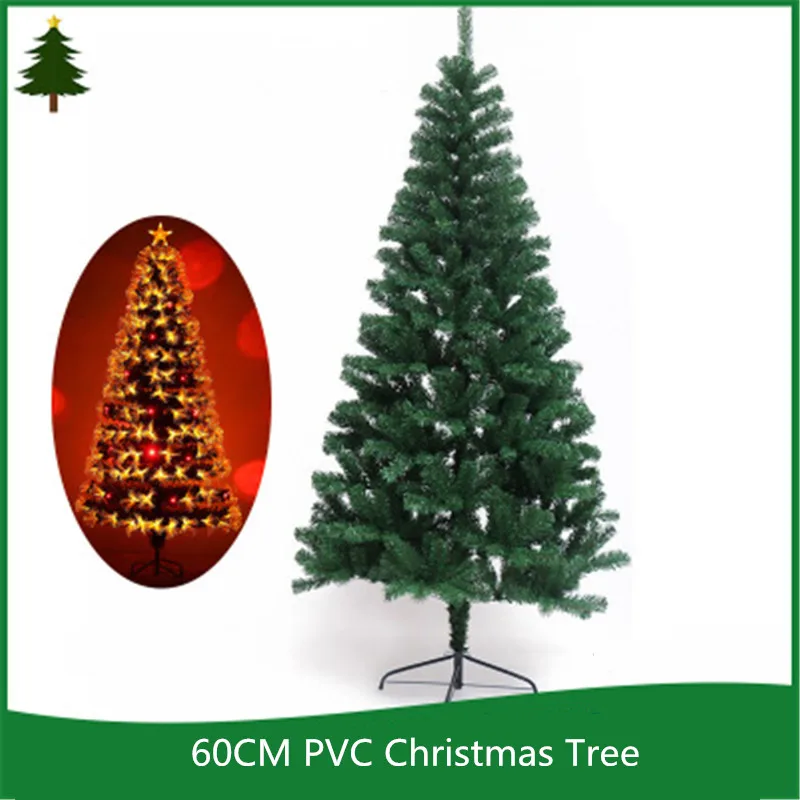 

PVC 60CM Christmas Tree Simulation Decorative Tree Green Plant New Year Xmas Gift Home office Mall Hotel Garden Tree Decoration