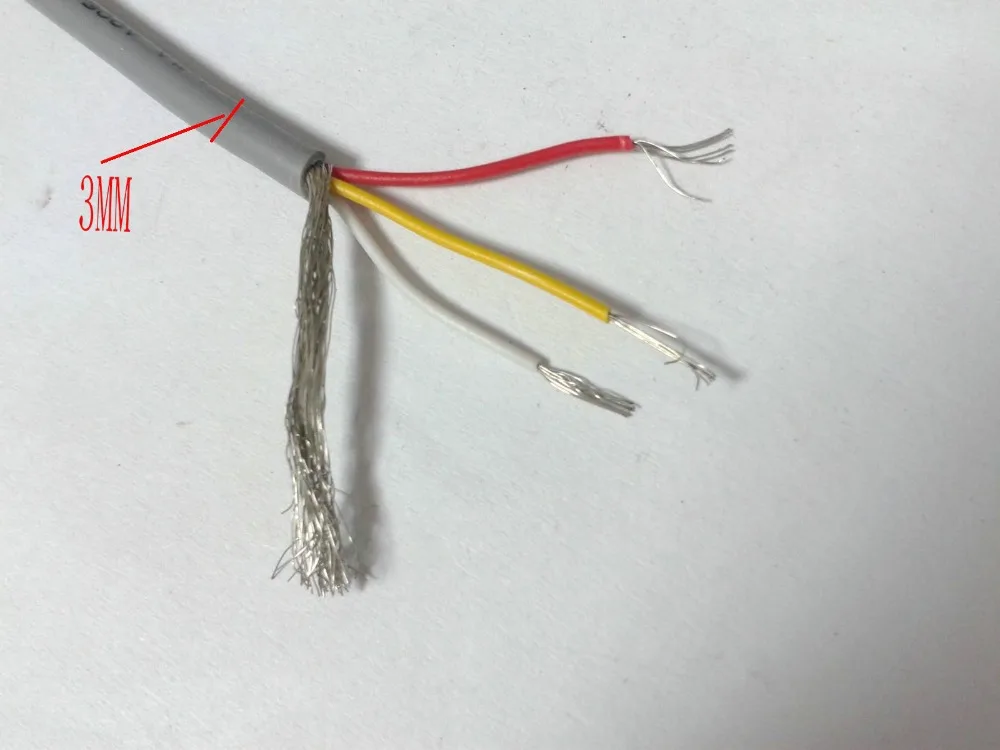 1 Катушка 300 м кабель, 28AWG, 3 ядра, щит, ПВХ кабель 300 в 80 градусов Цельсия для видео Аудио