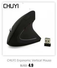CHUYI эргономичная Вертикальная мышь Беспроводная USB оптическая компьютерная мышь 1600 dpi 6D красочный светильник здоровые мыши с комплект коврика для мыши