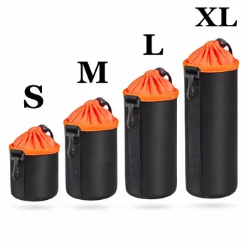 

2018 Newest Black Photo Protective Soft Neoprene DSLR Camera Lens Pouch Protector Bag Soft Short Fluff Case Bags S, M, L, XL