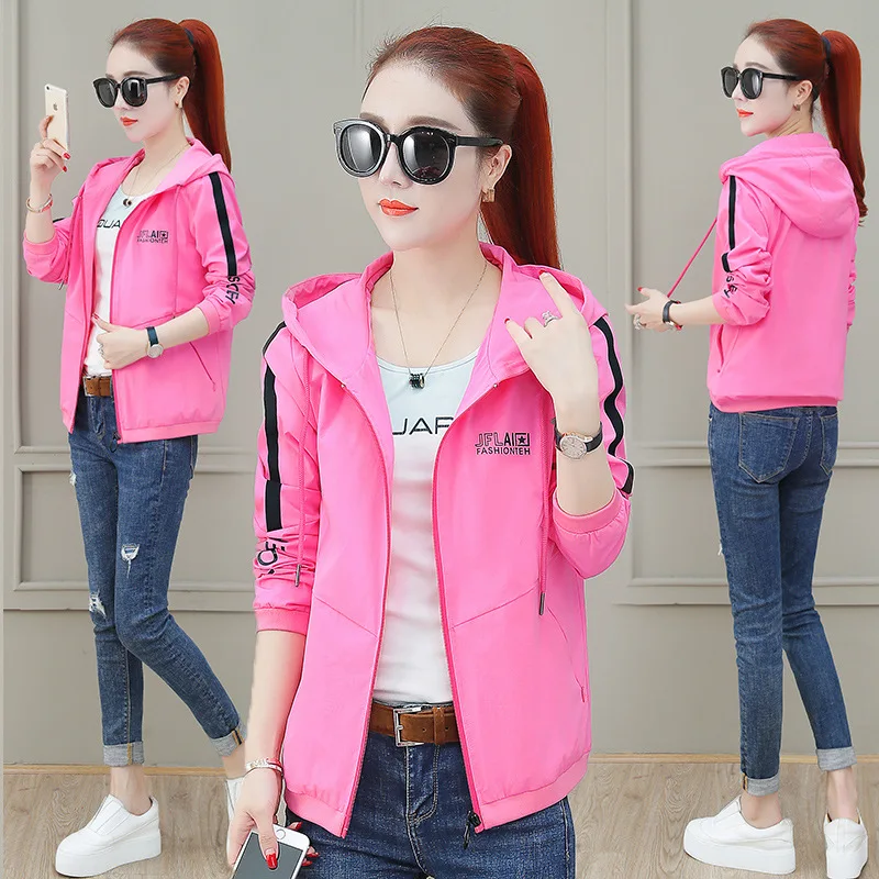 

New Style Fashion Hoodie Coat Women's 2019 Autumn Korean-style Loose Comfortable Sports Casual Style Hooded Cardigan Coat