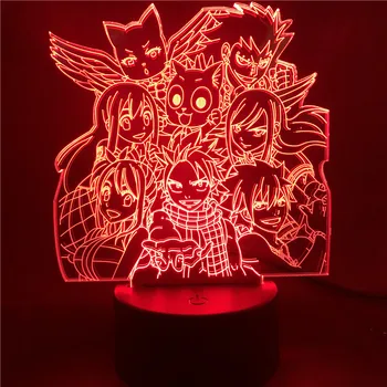 

Anime FAIRY TAIL 3D NightLight Visual Illusion LED Changing Novelty Light Lamp FAIRY TAIL Smart Phone Control kids Birthday Gift