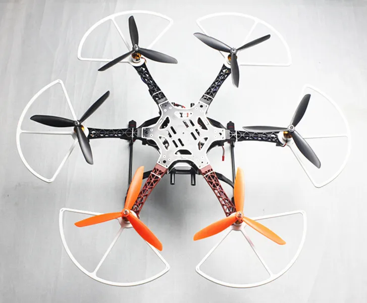 

Hot F05114-AM Assembled F550 550 mm Hexa-Rotor Air Frame Kit RTF AT10 10CH Remote Control Prop Guard Protector