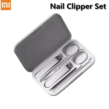 

Xiaomi Mijia Nail Clipper Set Trimmer Pedicure 5 in 1 Portable Travel Hygiene Kit Stainless Steel Nail Cutter Tools Nail File Ea