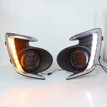 

Osmrk led drl daytime running light for Mitsubishi attrge 2012-2015 with moving yellow turn signal