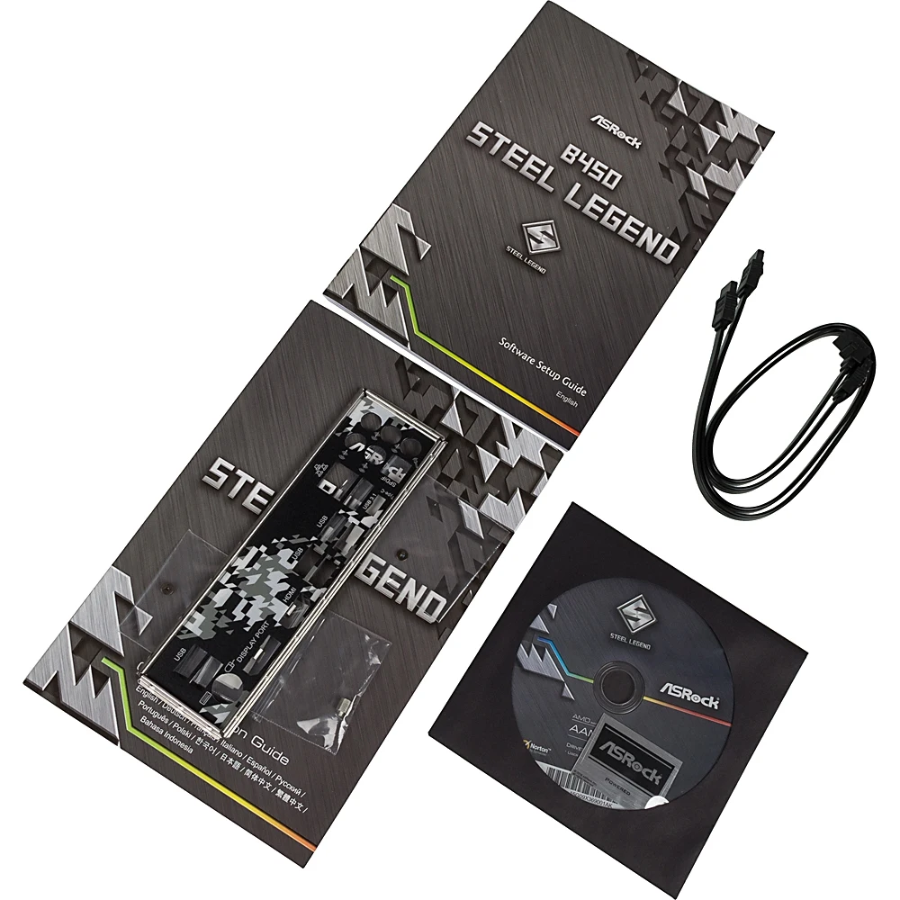 Материнская плата Asrock B450 STEEL LEGEND Soc-AM4 AMD B450 4xDDR4 ATX AC`97 8ch(7.1) GbLAN RAID+HDM
