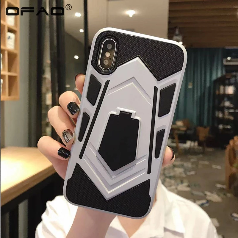 Сверхпрочный чехол для iPhone 11 Pro XS Max 2019 XR X 8 7 6s 6 Plus с броней подставкой s задняя