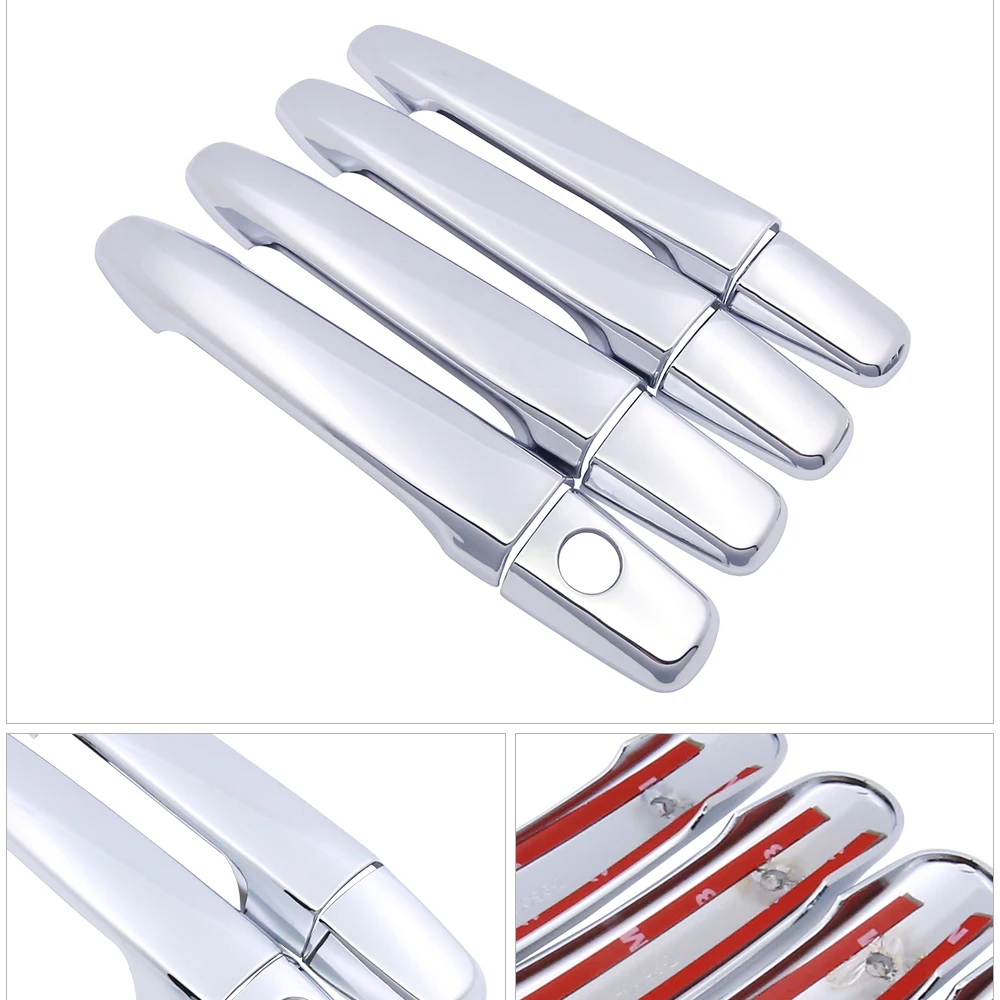  for Mitsubishi Delica 2008~2019 Chrome Door Handle Cover Car Accessories Stickers Trim Set 2009 201