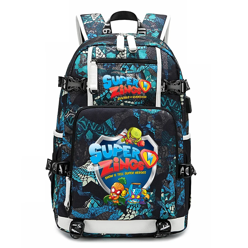 Рюкзак с мультипликационным принтом Super Zings Mochila корейские рюкзаки для женщин и