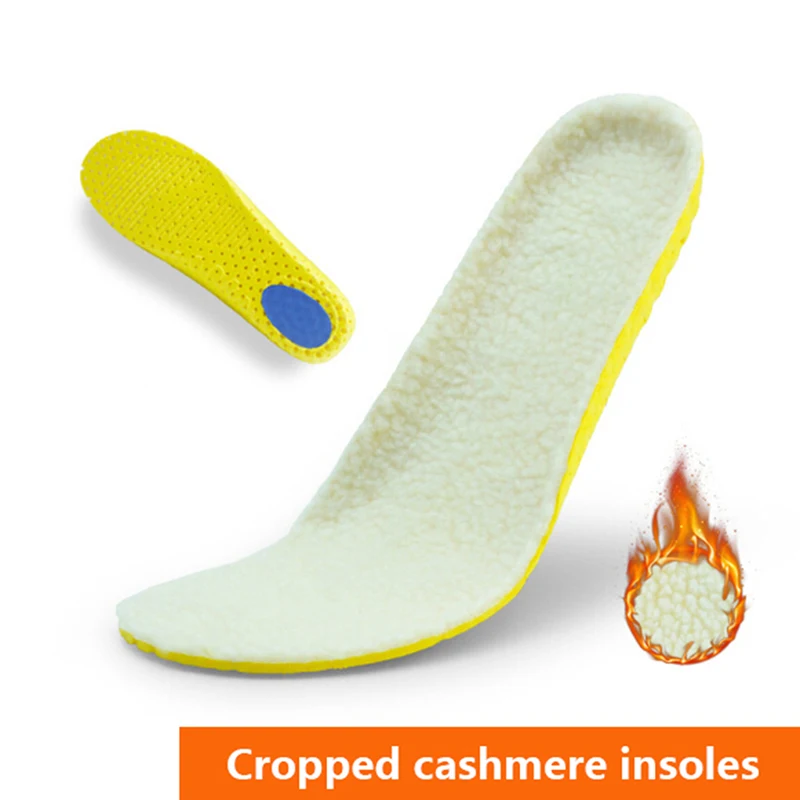 

1Pair Thicken Soft Breathable Winter Sport Shoes Insert Winter Warm Heated Cashmere Thermal Insoles For Man Woman Boots Pad