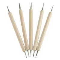 5Pcs/Set Wholesale Nail Art Dotting Pen Set Pro 2-Way Wooden Painting DIY Manicure Salon Decoration Dotting Tools 1