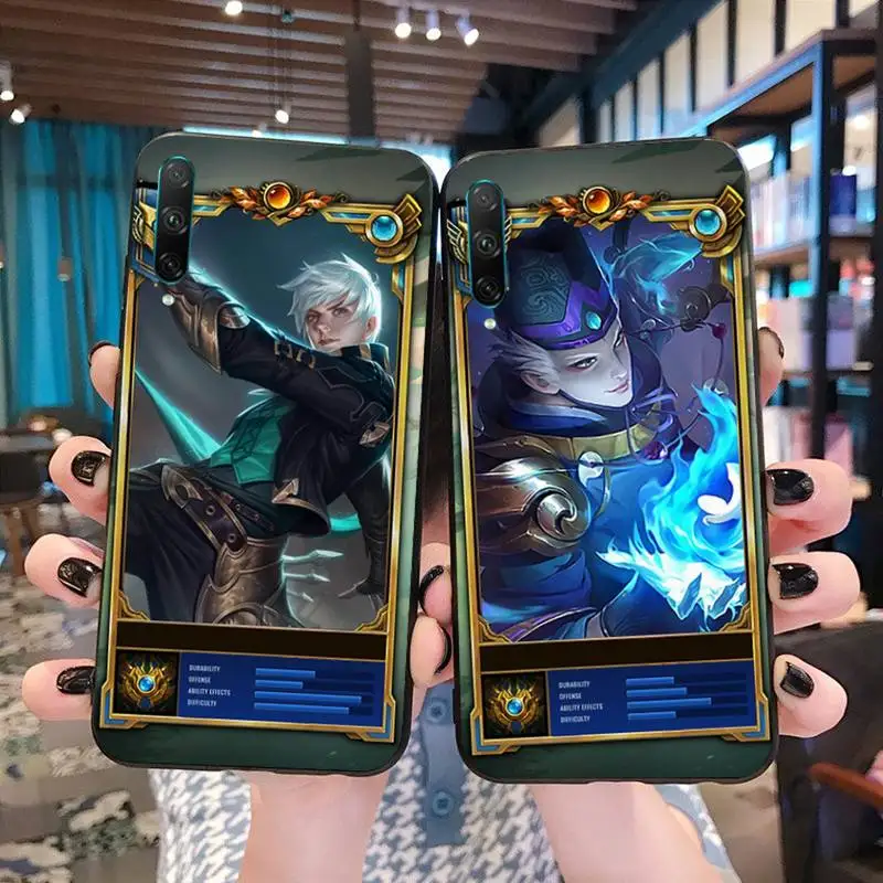 Черный мягкий чехол из ТПУ с изображением персонажа мультфильма Mobile Legends для Huawei