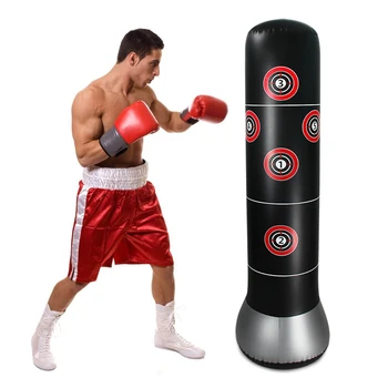 

1 PC Adult Inflatable Stress Punching Tower Bag Boxing Post Tumbler Sandbag Pressure Relief Target Bag Thickened 1.5M 1.6M