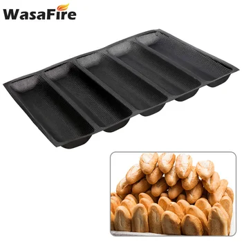 

Non-Stick French Bread Bakeware Perforated Baking Pan Mat for 12-Inch Sub Rolls Silicone Baking Liners