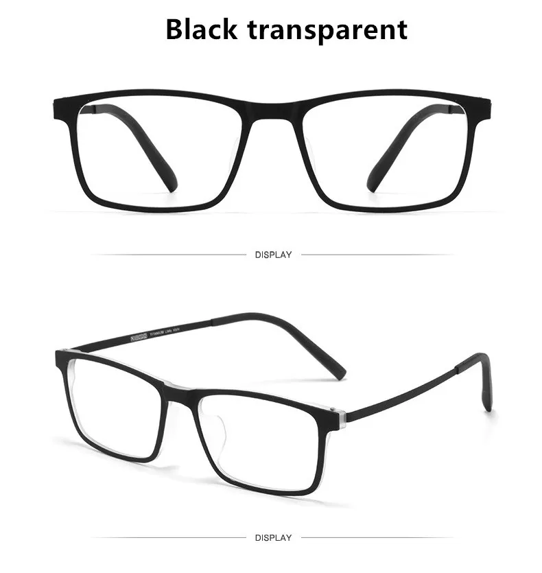 YIMARUILI Ultralight Pure Titanium Eyeglasses Frame Comfortable Square Big Face Fashion Optical Prescription Glasses Men Y8866 blue light reading glasses