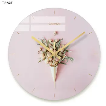 

Wall Clock Modern Design Home Decoration Accessories Nordic Printing Wall Clocks Quartz Living Room Decor reloj de pared
