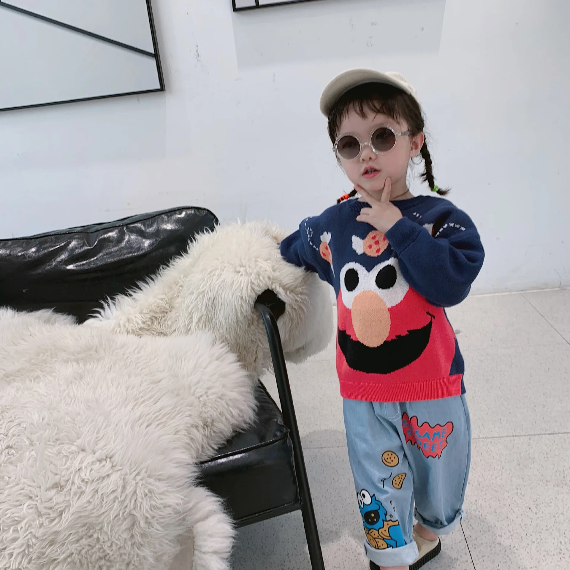 Tonytaobaby/Новинка; осенне-зимняя одежда для мальчиков и девочек; Детские свитера с милым рисунком из чистого хлопка