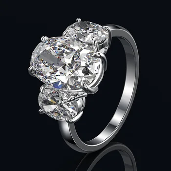 

CMajor 100% Solid S925 Sterling Silver Luxury Jewelry 5A Big Cubic Zirconia Engagement Brand Bridal Bijoux Ring for Women