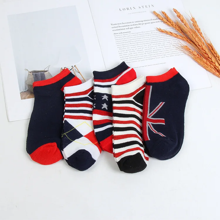 

Spring And Summer MEN'S Ankle Socks Breathable Sweat Absorbing British Style Korean-style Fashion Cotton Socks Shallow Mouth Soc
