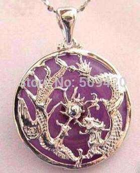 free shipping &gt&gt&gt&gt5PCS Charming purple dragon phenix pink jade pendant and necklace | Украшения и аксессуары