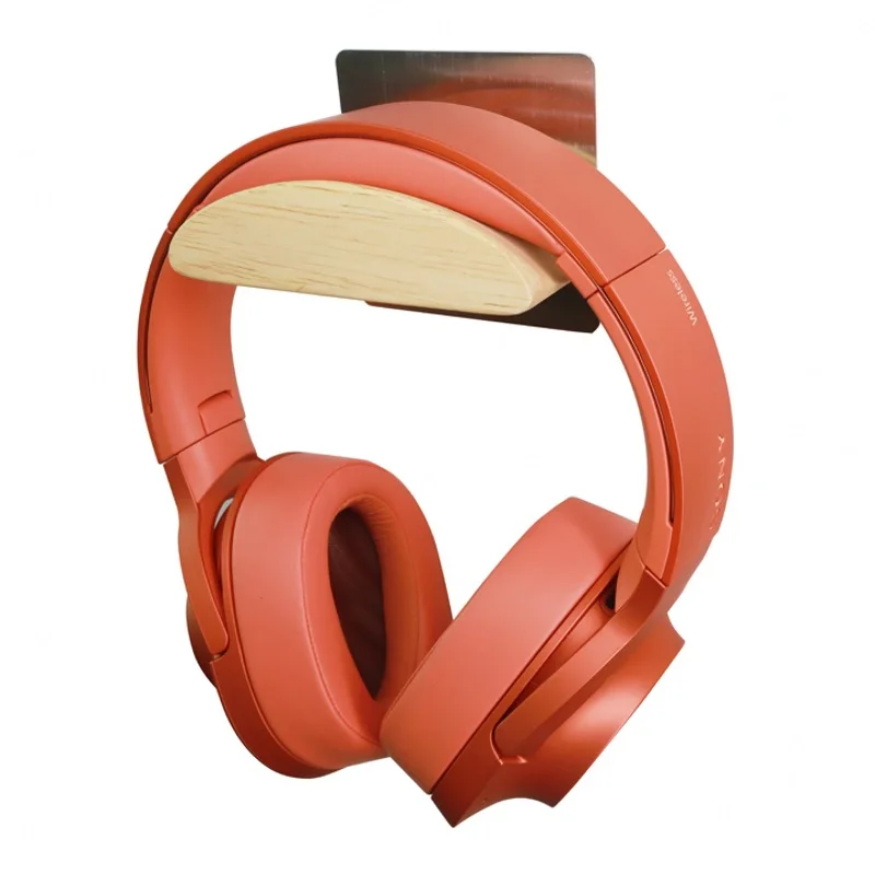 Wall mounted Headphone Rack Wall mounted Headphone Bracket Metal Wood Headphone Stand Internet Cafe Headset Rack Bracket