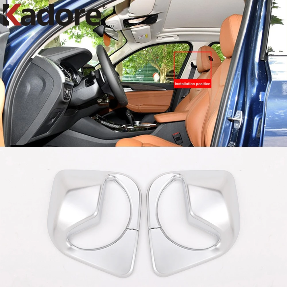 For BMW X3 2018 2019 Interior Accessories ABS Matte Car Chair Seat Safety Belt Cover Trim Adjust Tightness Styling Sticker | Автомобили и