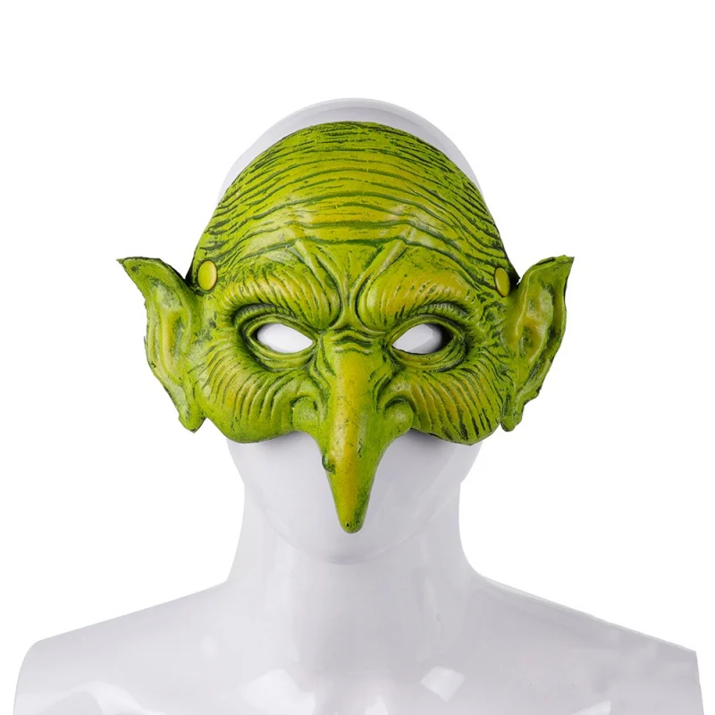 Страшная маска ведьмы на Хэллоуин карнавальный фестиваль вечерние 3D мягкая пена Pu Ведьмак Маскарад зеленая Гоблинская маска вечерние реквизит