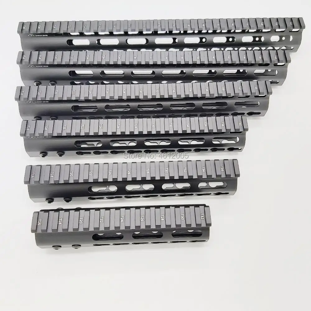

keymod ar15 tactical .223 5.56 handguard Free Float Slim ar 15 Handguard Quad Rail for M4 M16 7 9 10 12 13.5 15 inch