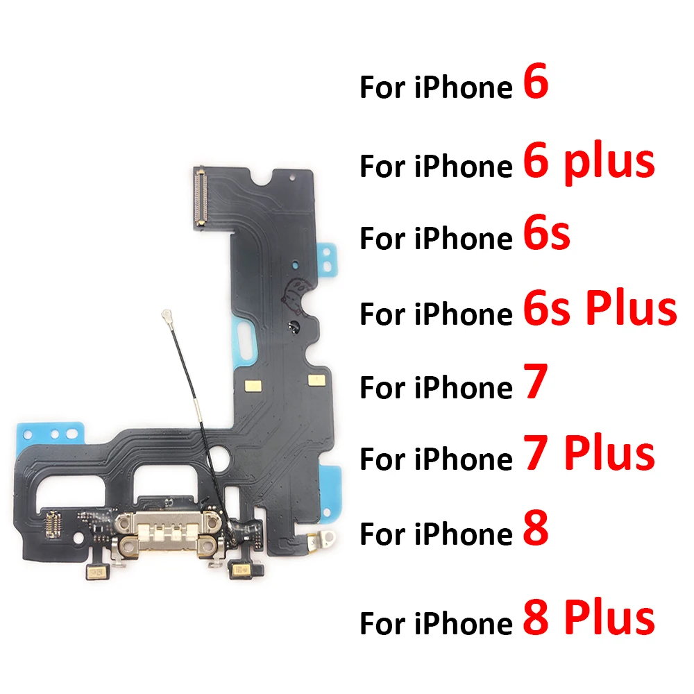 Плата USB-порта для зарядки гибкий кабель соединительные детали Iphone 6 6S 7 8 Plus