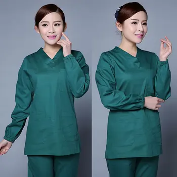 

Nurse Uniforms Medical Surgical Clothes White Coats Women Long Sleeve Hospital Doctor Clothing Lab Coats Beauty Health Workwear