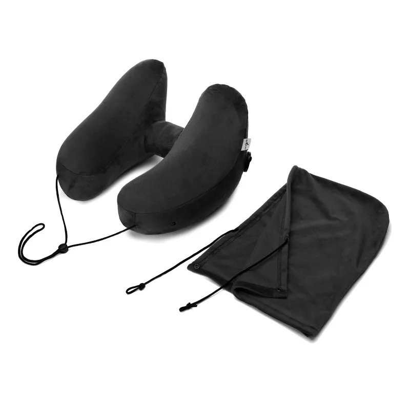 H-образная надувная подушка для путешествий, Складная легкая подушка для шеи с ворсом, автомобильное сиденье, Офисная Подушка для сна, подушка для ног