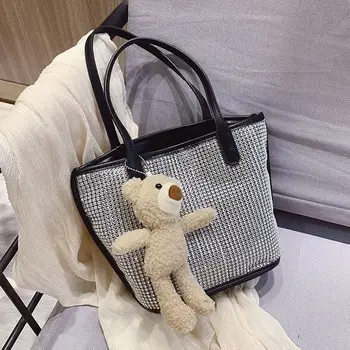 

NEW French Design Fashion Diamond Bucket Bag Handbag & Elegant Noble Doll Shoulder Bag Width 28cm Height 20cm Thickness 11cm