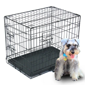 

20'/24'/30'/36'/42'/48' Pet Kennel Cat Dog Folding Steel Crate Animal Playpen Wire Metal Cage With ABS Tray High Quality