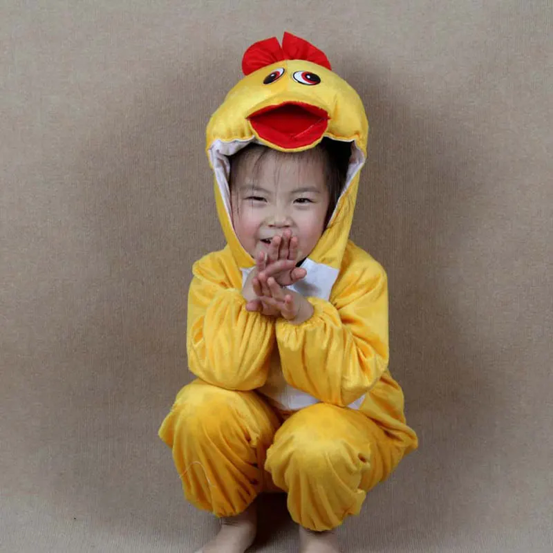 Umorden Baby Girls Boys Cartoon Animal Yellow Duck Costume Cosplay Clothes Children's Day Costumes Jumpsuit for Children Kids