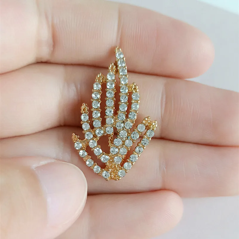 

50pcs 18*30mm New Arrival Alloy Charms Gold color Crystal Branch Charm for wedding Jewelry Making DIY Charms Handmade Crafts