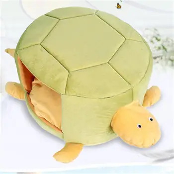 

Soft Tortoise Pet Dog Cat House Comfortable Kennel Doggy Bed Foldable Fashion Cushion Basket Cute Animal Cave Pet Products