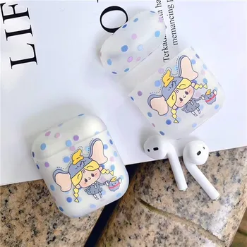 

For AirPods1/2 Cute Silicone Cartoon Bluetooth Headphones Case Wireless Earphones Charging Bin Cover Scrub Scratch Proof Sleeve