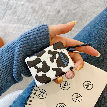 

New Silicone Cartoon Cow Pattern Trunk Anti-fall Earphone Case For Apple new AirPods 1/2 pro Wireless Bluetooth Headset Cover