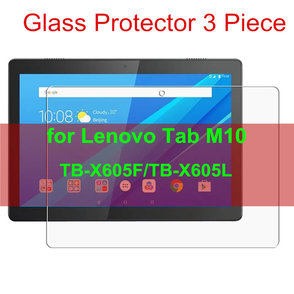 3 шт Закаленное стекло протектор для lenovo tab M10 протектор экрана TB-X605F X605L X505F Защитная пленка для lenovo tab m10 - Цвет: M10 TAB GLASS