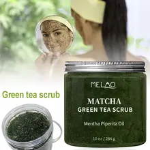Зеленый чай matcha Отшелушивание тела гель-скраб глубокий Очищающий увлажняющий Exxfoliating гладкой средства ухода за кожей Отбеливающий уход за кожей гель-скраб T
