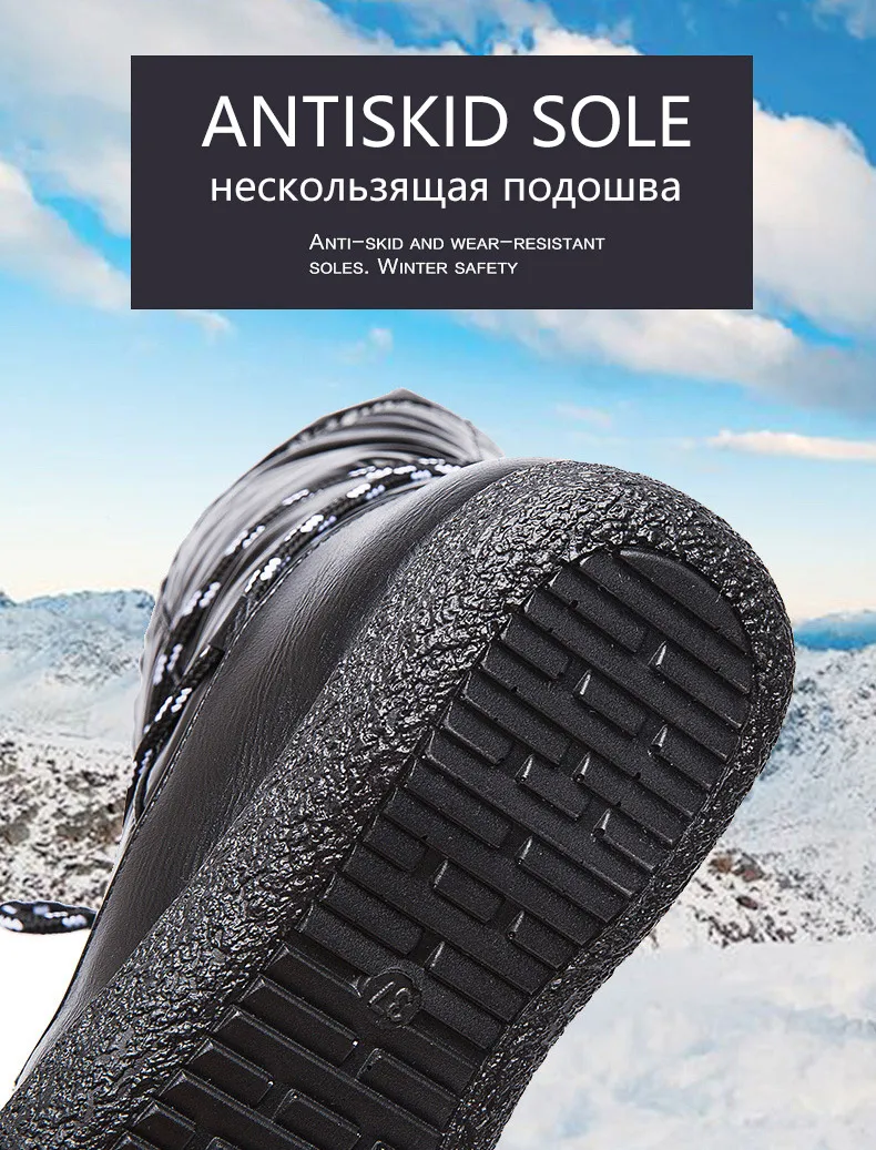 Женские ботинки; коллекция года; модные кожаные зимние ботинки; женские зимние ботинки из водонепроницаемого материала на шнуровке; женская обувь; теплая женская обувь из плюша