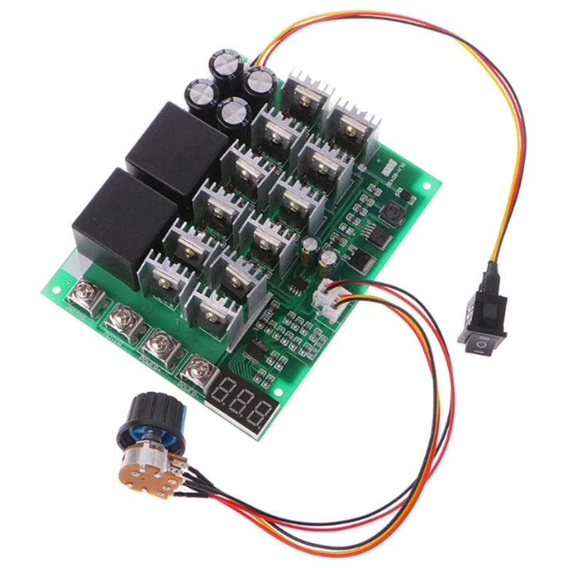 DC 10-55V 12V 24V 36V 48V 55V 100A регулятор скорости двигателя PWM HHO RC переключатель обратного управления с светодиодный дисплеем