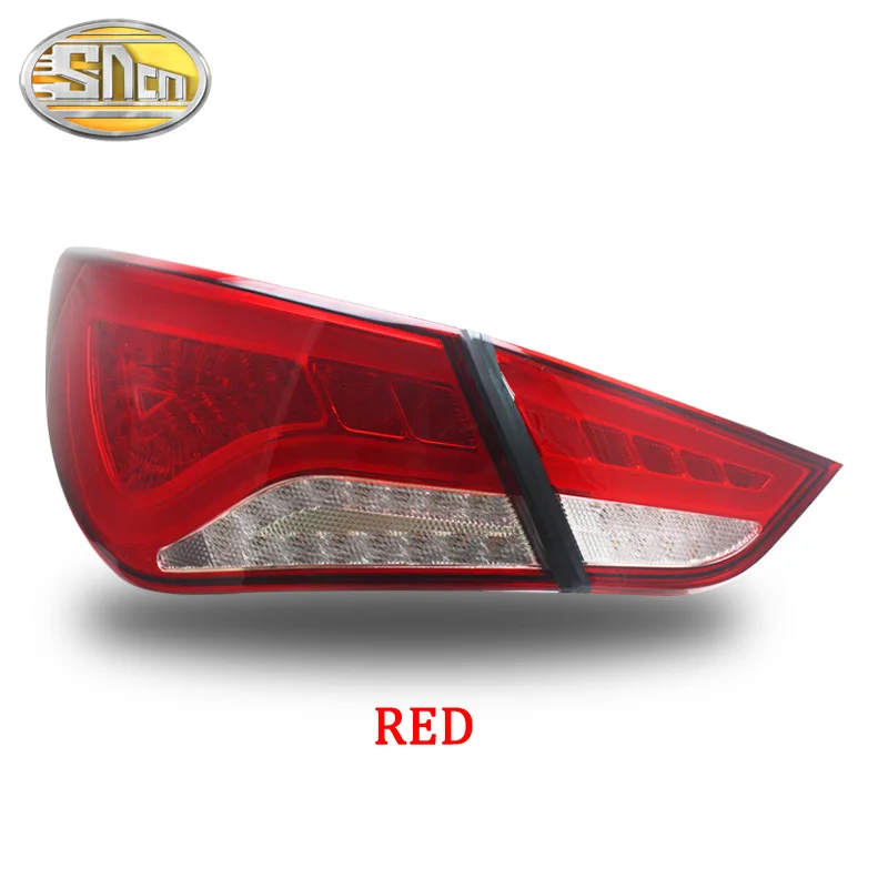 Car LED Tail Light Taillight For Hyundai Sonata YF 2011 - 2014 Rear Fog Lamp + Brake Light + Reverse Light + Dynamic Turn Signal