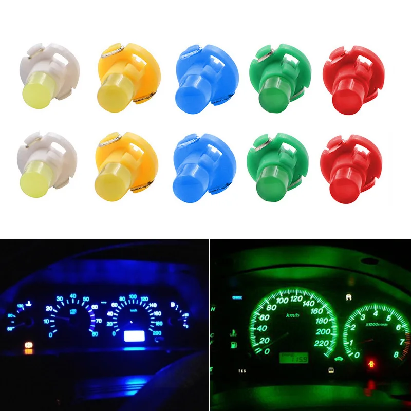 

10pcs T3 LED 3030 SMD Led Bulb T4.2 T4.7 Indicator Bulbs Warning Panel Instrument Light Automobile Indicator Lamp Car Gadgets