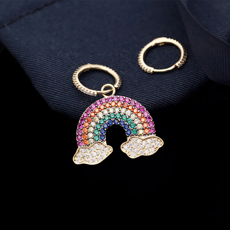RAKOL New Fashion Cactus Shape Cubic Zircon Personality Exaggeration Earrings For Women Girl Party Dress Jewelry RE510136