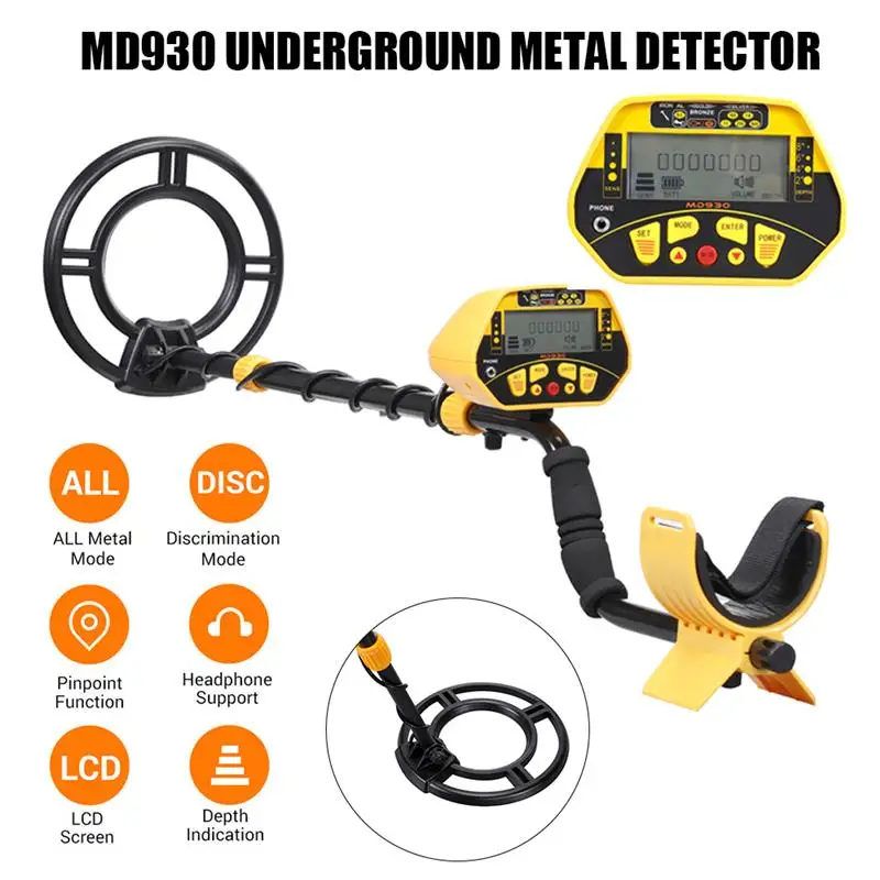 MD930 Professional Metal Detector LCD Display Underground High Sensitivity Treasure Gold Finder | Инструменты